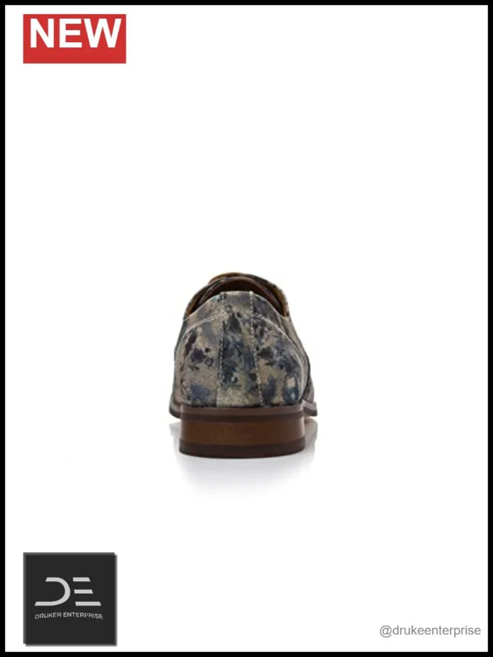 Men's Canvas Lace-Up Derby Oxford Dress Shoes with Floral Tapestry Print